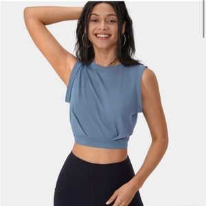 Halara Crew Neck Sleeveless Cropped Yoga Tank Top